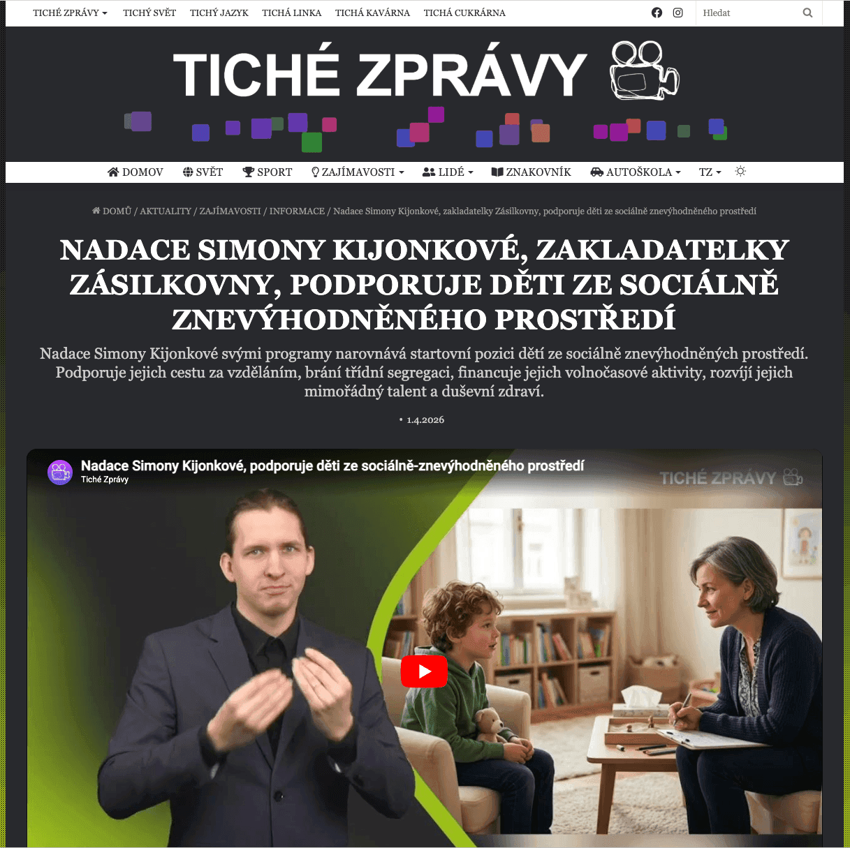Nadace Simony Kijonkové, zakladatelky Zásilkovny, podporuje děti ze sociálně znevýhodněného prostředí